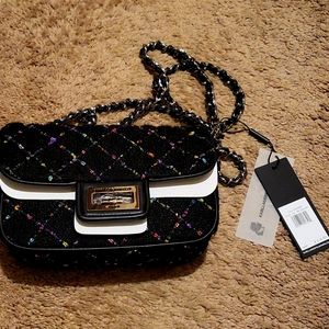 Karl Lagerfald black and multi purse Brand New, with moving chain strap